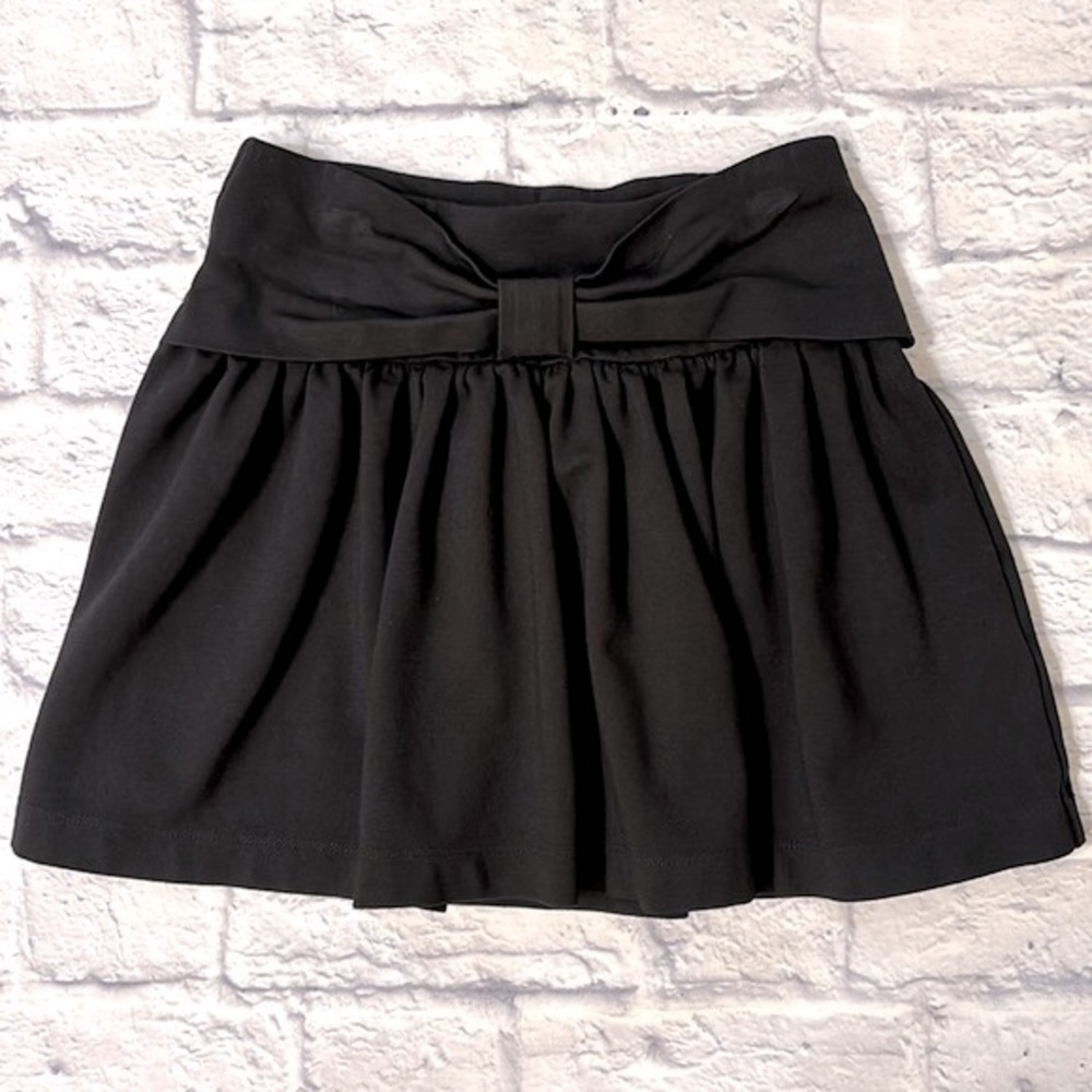 Kate Spade Kammy Skirt Bow Detail Black Stretchy Knit Pull-On Girls Size Medium